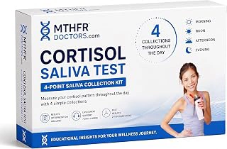 At-Home Cortisol Stress Saliva Test Kit (4X Day)
