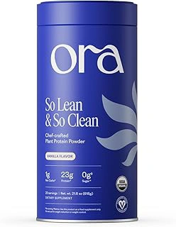 Ora Organic Plant-Based Protein Powder, Vanilla Flavor