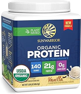 Sunwarrior Organic Plant-Based Vanilla Warrior Blend Performance Protein