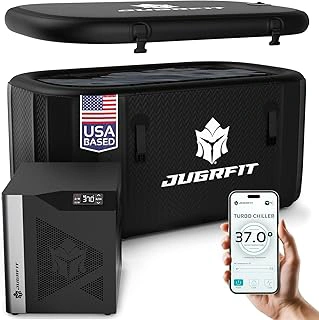 JUGRFIT 121-Gallon Luxury Pro-Grade Cold Plunge Tub with 1050W Water Chiller – Ice-Free At-Home Recovery, Built-In Filtration, Weatherproof & Durable