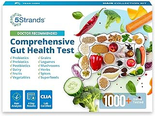 5Strands Comprehensive Gut Health Test: At-Home Hair Sample for Food Intolerance Screening