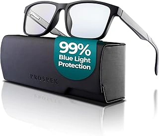 Prospek Clear Lens Blue Light Reading Glasses (0 to +3.0 Diopters) for Computer Use