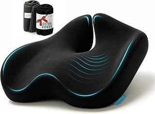 SitCushion Extra Large Memory Foam Seat Cushion for Office Chairs (Black)