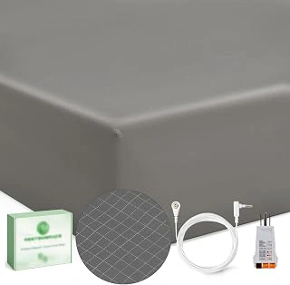 King Grounding Sheets, 25% Silver Fiber, 75% Organic Cotton with Tester