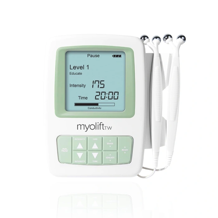 7e Wellness MyoLift TriWave Microcurrent Facial Device for Face Lifting & Toning with Conductive Gel, Probes, Masks – 3-Wave Technology for Skin Firming, Smoothing & Circulation - Face & Neck Care