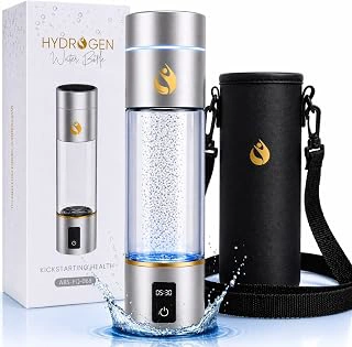 Portable Hydrogen Water Bottle Generator, up to 6500 PPB, SPE/PEM, 9.5 oz