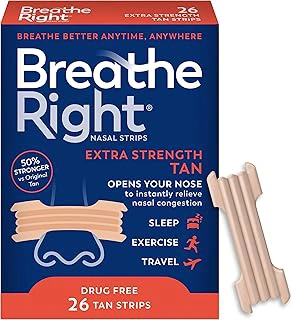 Breathe Right Extra Strength Tan Nasal Strips, 26ct