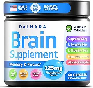 Amazon.com: Brain Fog Supplement for Women – Memory & Focus Support for Perimenopause and Menopause – Cognitive Support with Phosphatidylserine, CognatiQ & L-Theanine – Brain Health Capsules – 60 Count : Health & Household