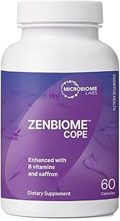 Microbiome Labs Zenbiome COPE Probiotic Mood Support Supplement with B6, B12 & Saffron