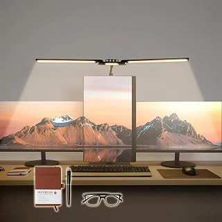 THE HOUSERY LED Desk Lamp, Architect Swing Arm, Wide Monitor, 3000K-6500K