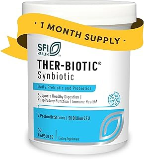 Klaire Labs SFI Health Ther-Biotic Synbiotic - 50 Billion CFU Probiotic Capsules with Sunfiber