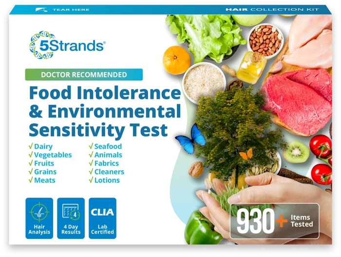5Strands At-Home Food & Environmental Sensitivity Test for Adults & Kids, 950 Items