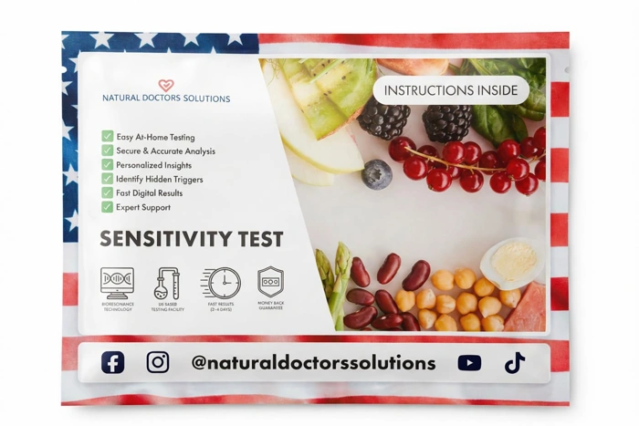 At-Home Food Sensitivity Test Kit with Hair Analysis, 1250 Items