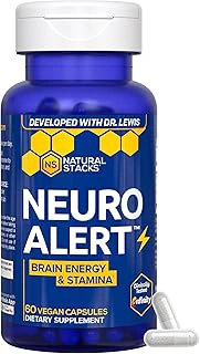 NATURAL STACKS NeuroAlert 200mg Paraxanthine Supplement, 60 Capsules
