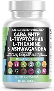 Clean Nutraceuticals Mood Support with GABA, 5 HTP, Tryptophan, Theanine & Ashwagandha
